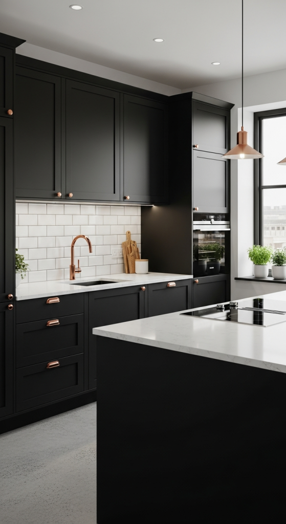 Black & White With Copper Accents