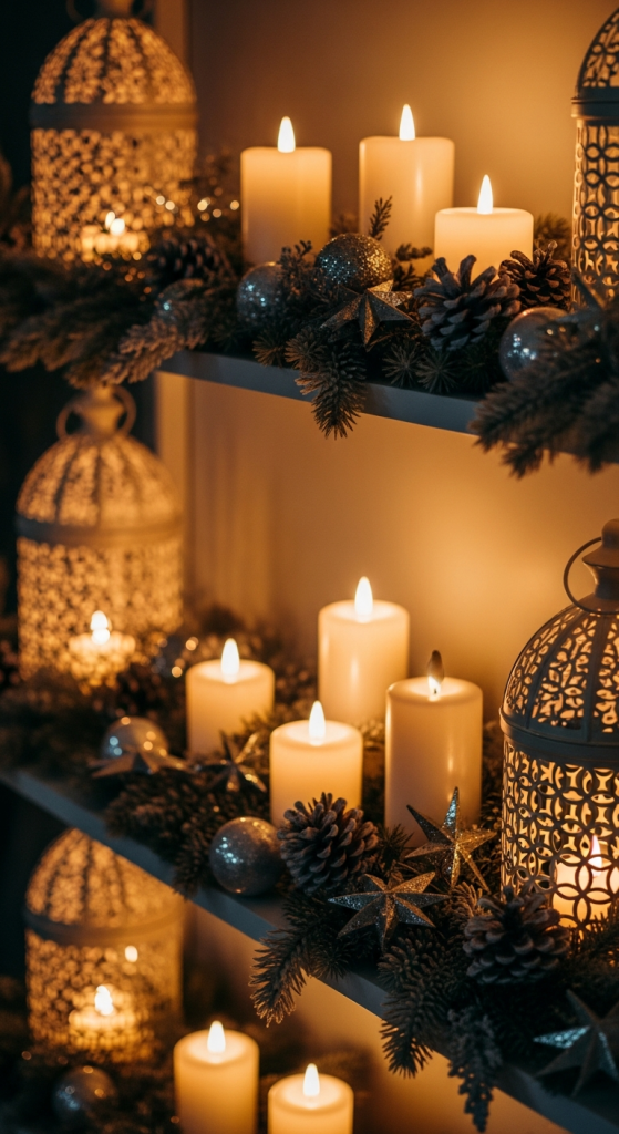 Candlelit Christmas Shelf Glow