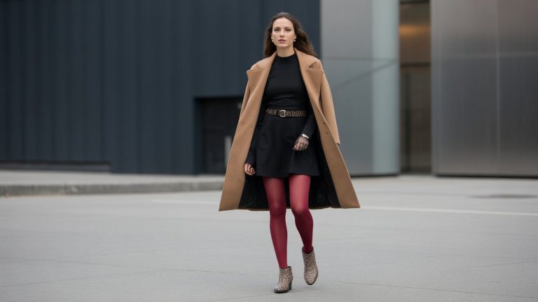 Cherry Red Tights Outfit Ideas