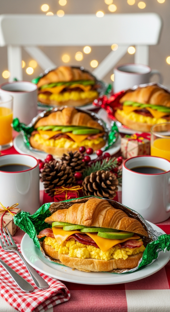 Christmas Morning Croissant Sandwiches
