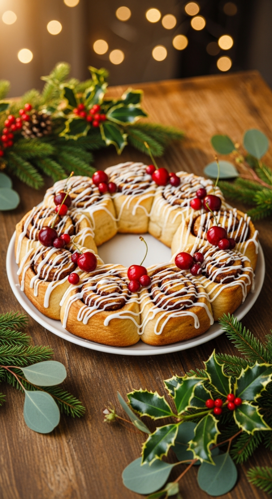 Cinnamon Roll Christmas Wreath