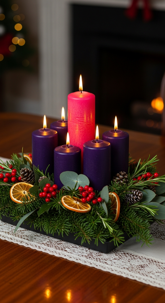 Classic Advent Candle Setup