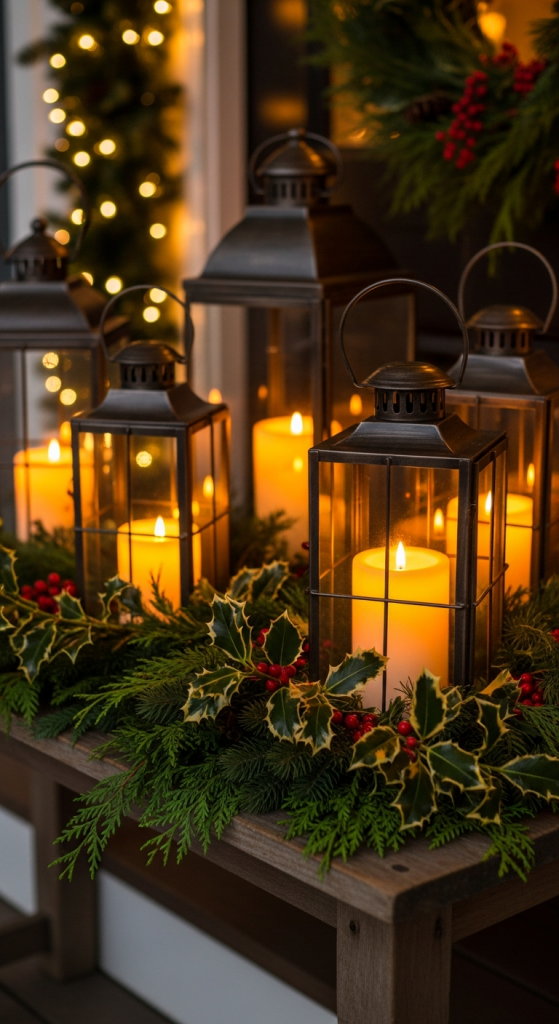 Classic Candle-Filled Christmas Lanterns