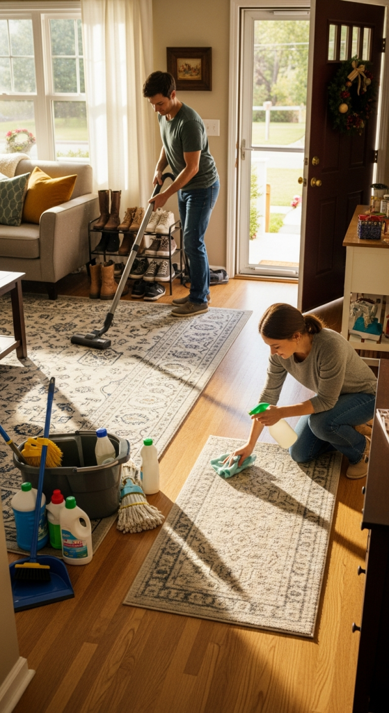 Clean High-Traffic Zones Thoroughly