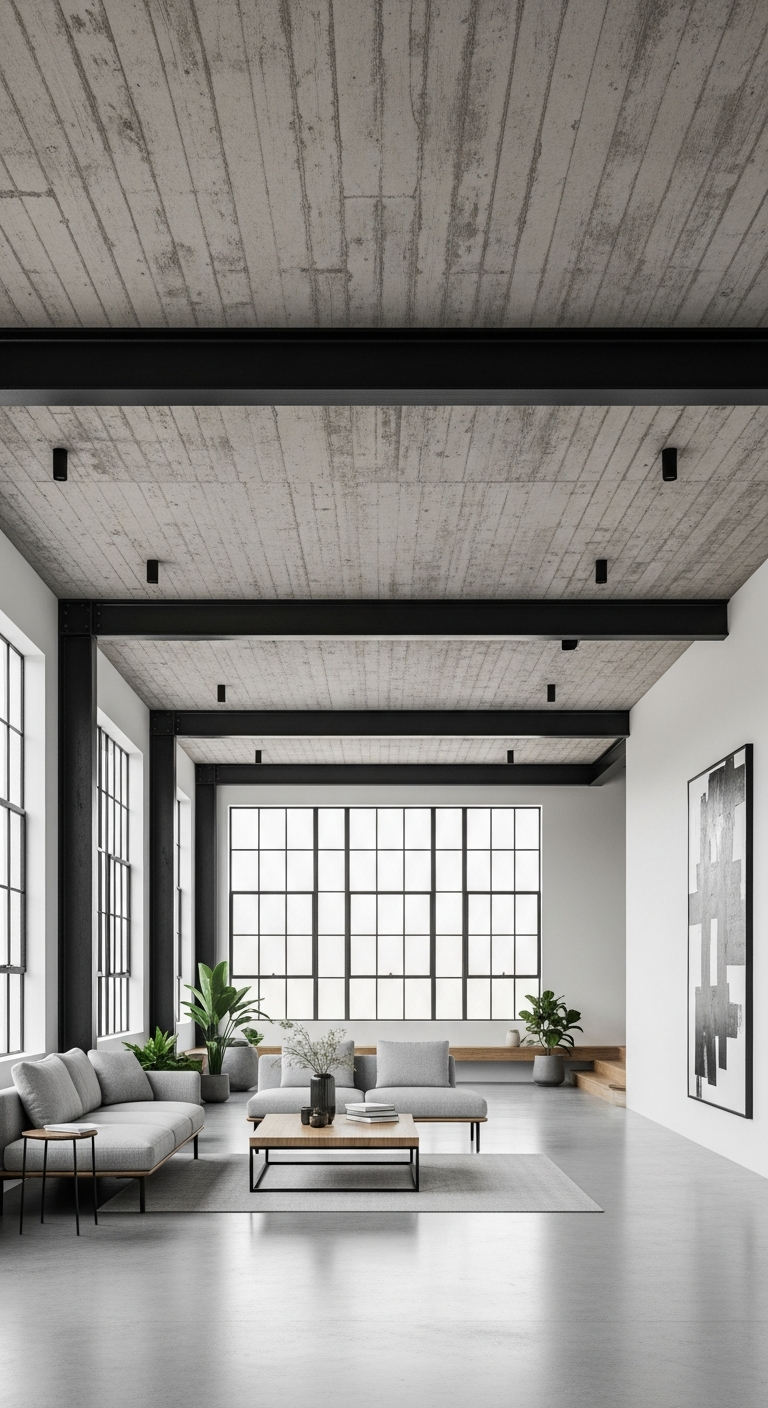 Curated visual reference: Curated Textured Ceiling Design Ideas Industrial Gallery View