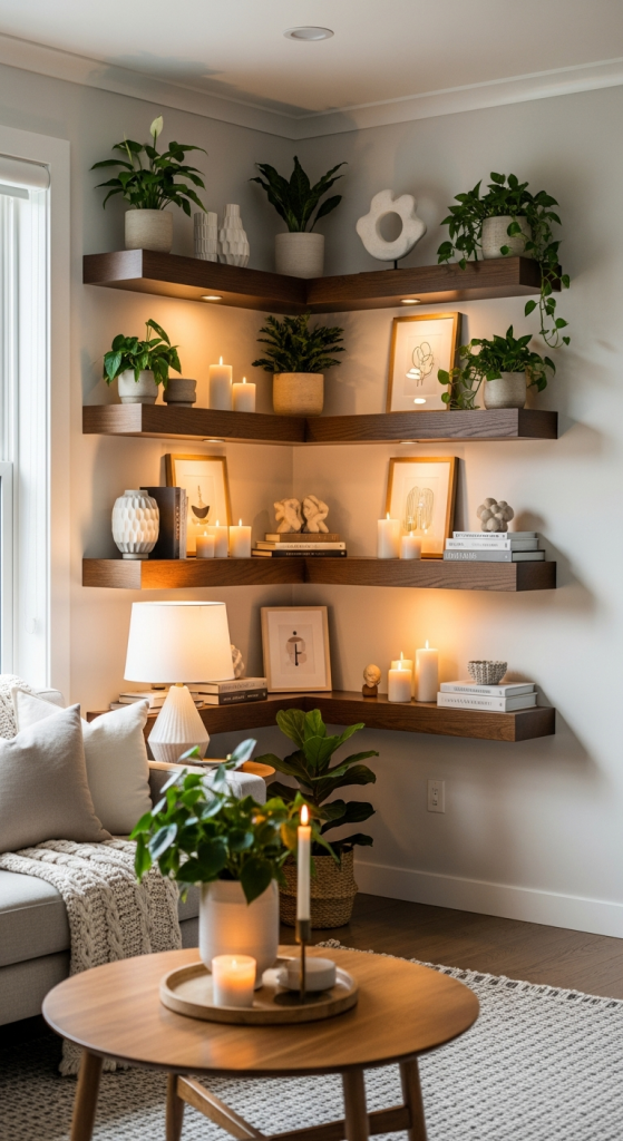 Corner Floating Shelves