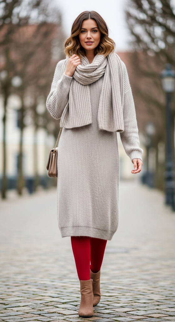 Cozy Knit Dress Styling