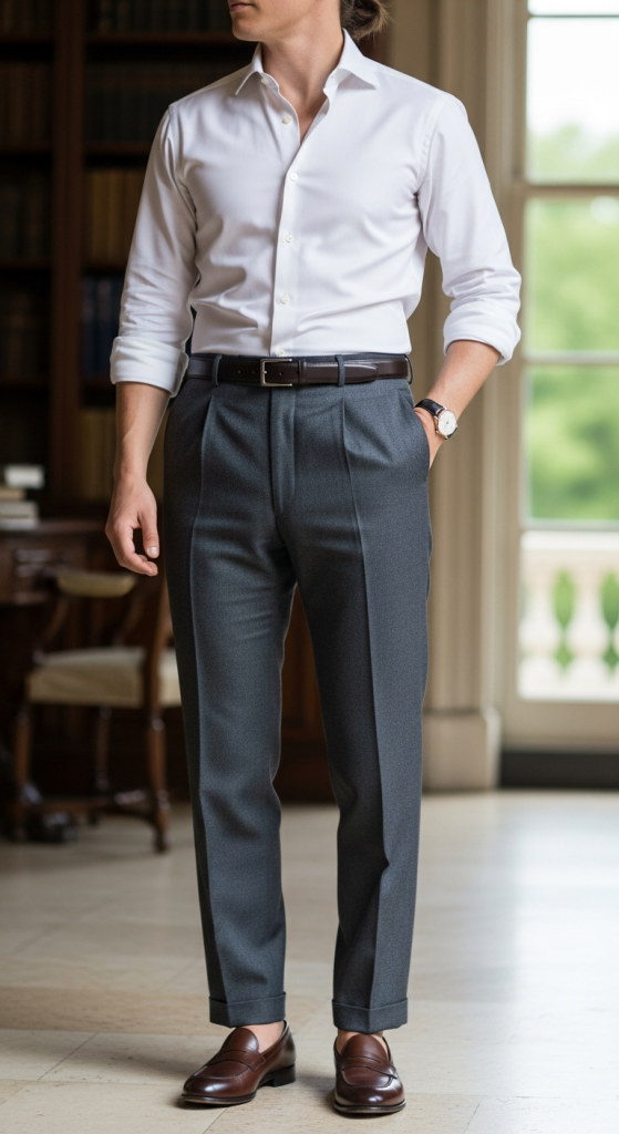 Crisp White Button-Down Shirt