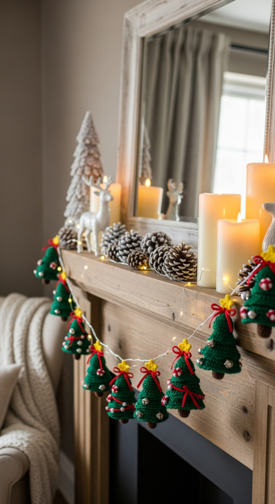 Crochet Christmas Tree Garland