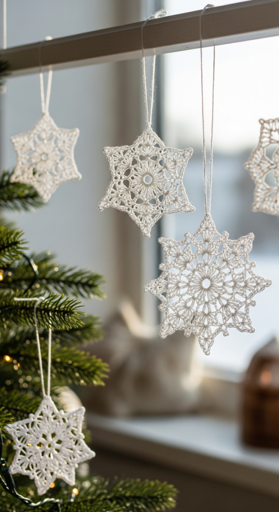 Crochet Snowflake Ornaments