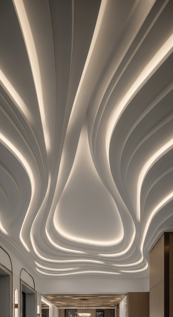 Curved Or Sculpted Ceiling Textures