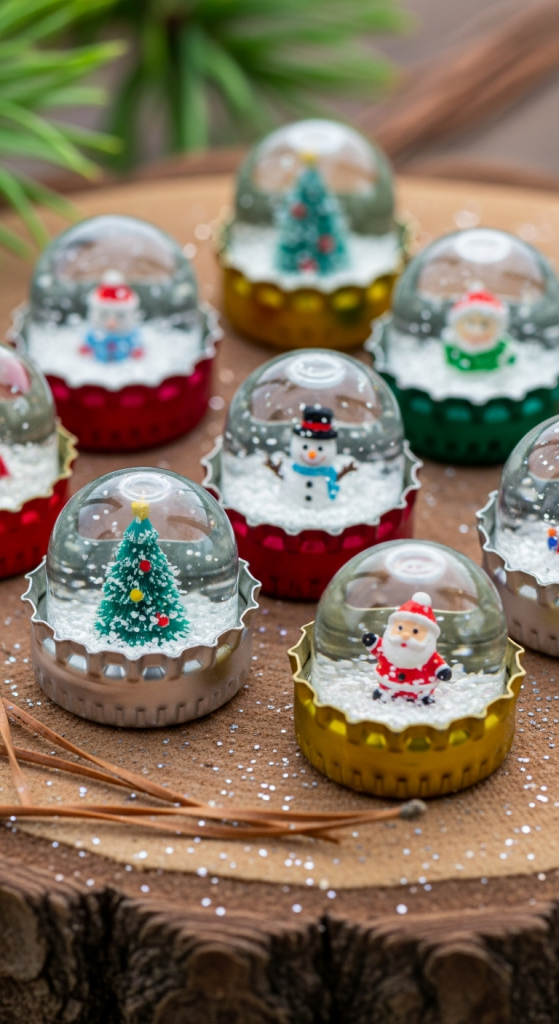 DIY Bottle Cap Snow Globe