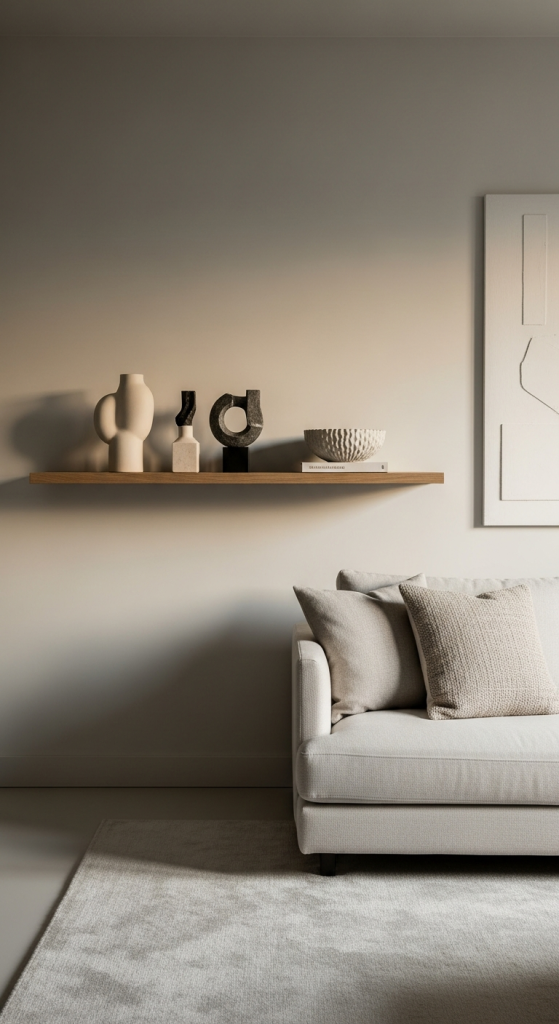 Decorative Shelf With Statement Objects