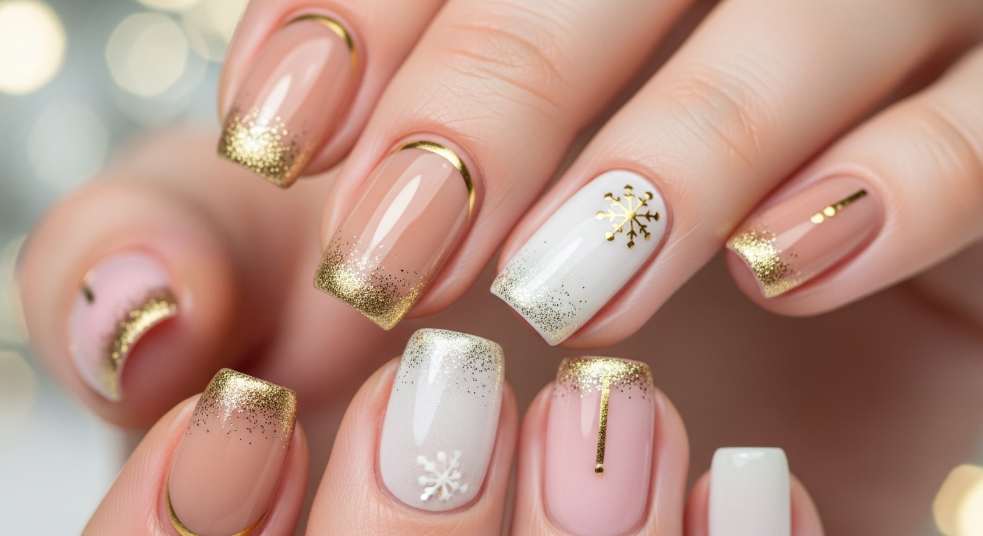 Elegant Simple Christmas Nails