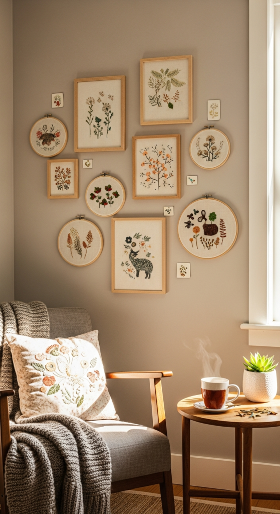 Embroidered Fabric Art