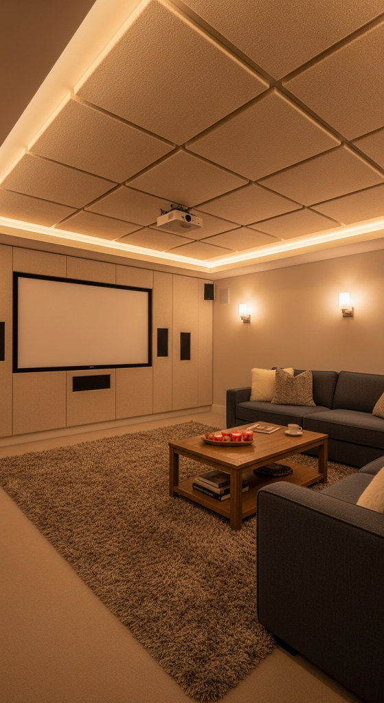 Fabric Or Upholstered Ceiling Panels