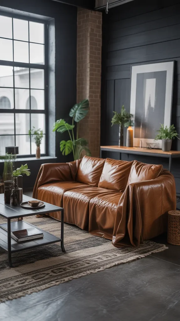 Faux Leather Sofa Covers for Modern Industrial Style