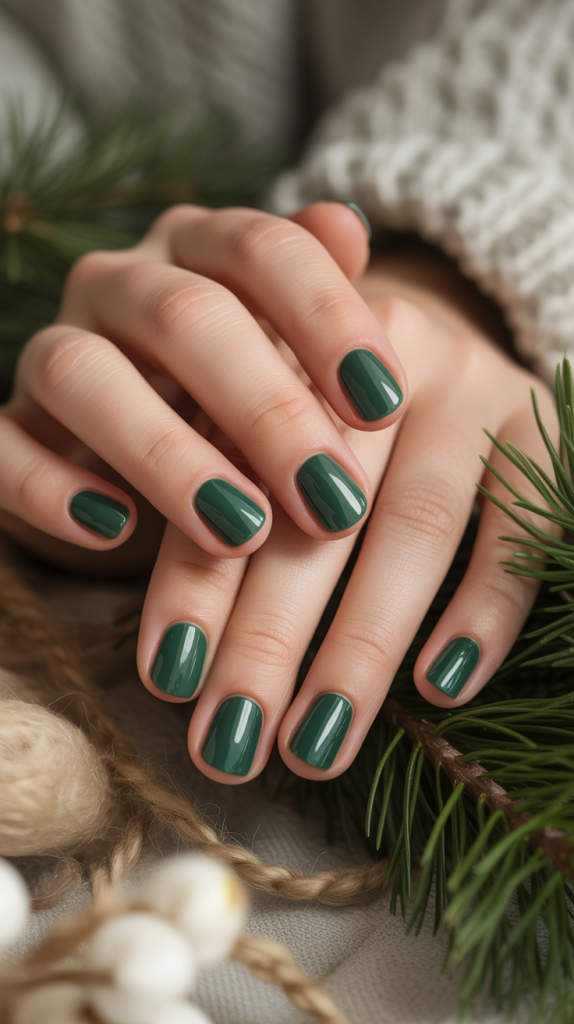 Forest Green Nails