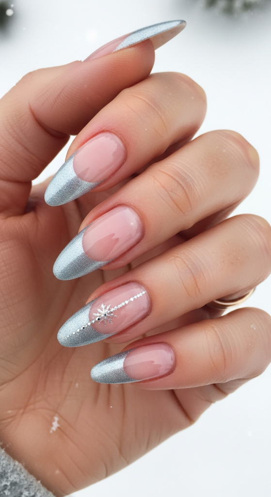 Frostbite French Tip Nails