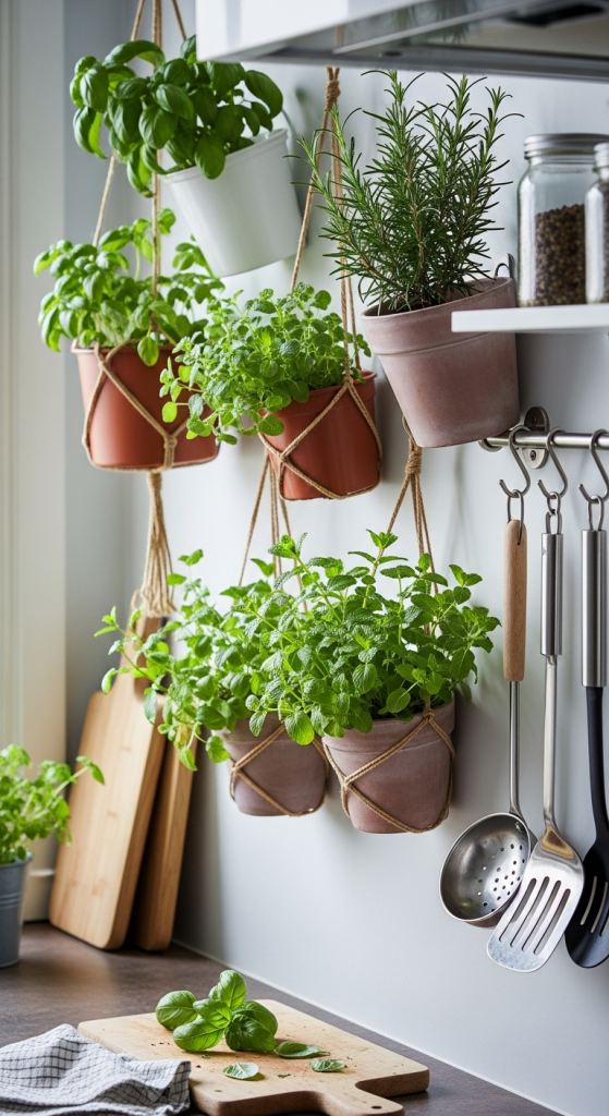 Greenery And Wall-Mounted Planters