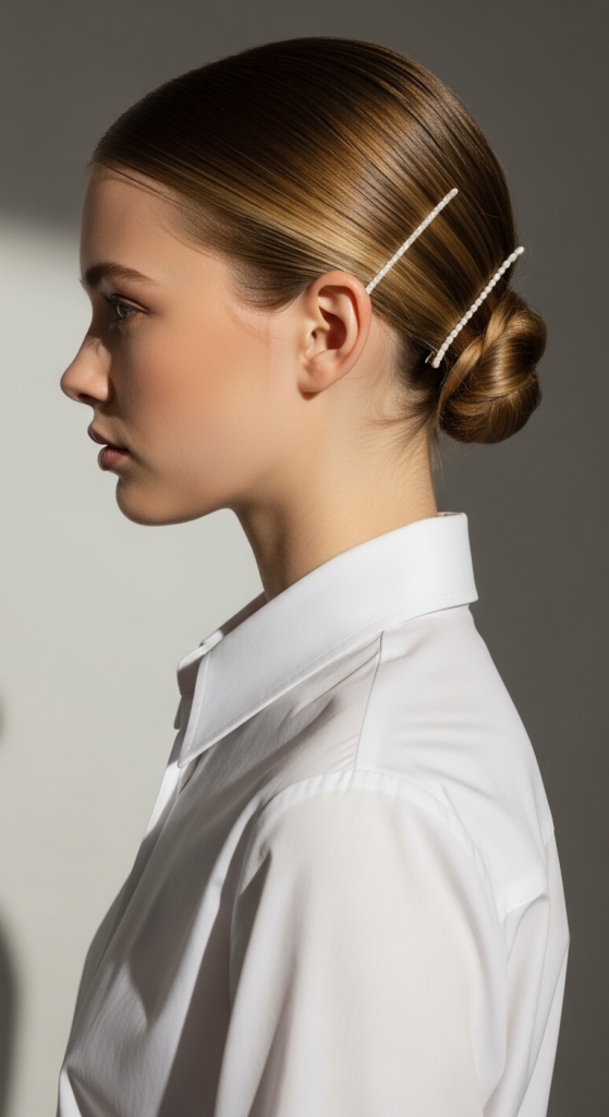 Hair Accessories With Collared Shirts