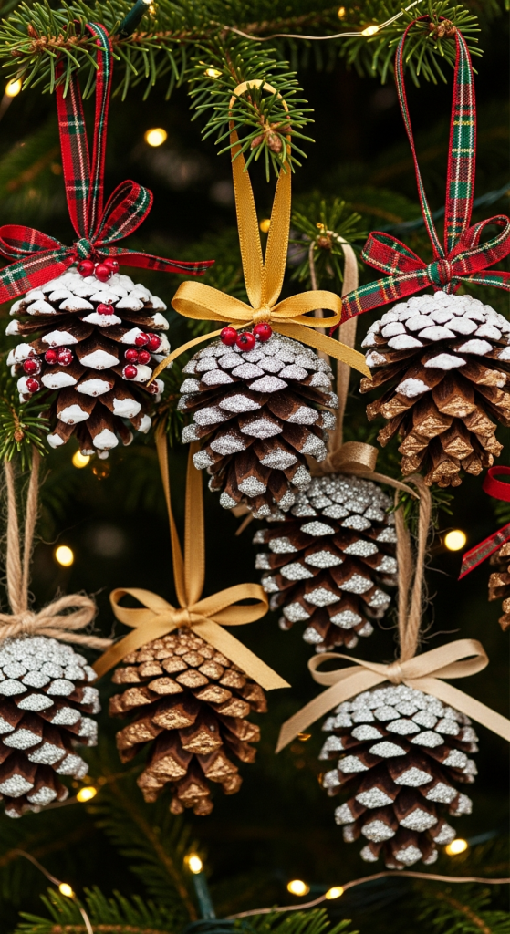 Handmade Pinecone Ornaments