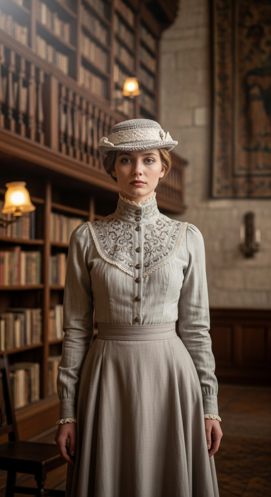 High-Neck Victorian Blouses