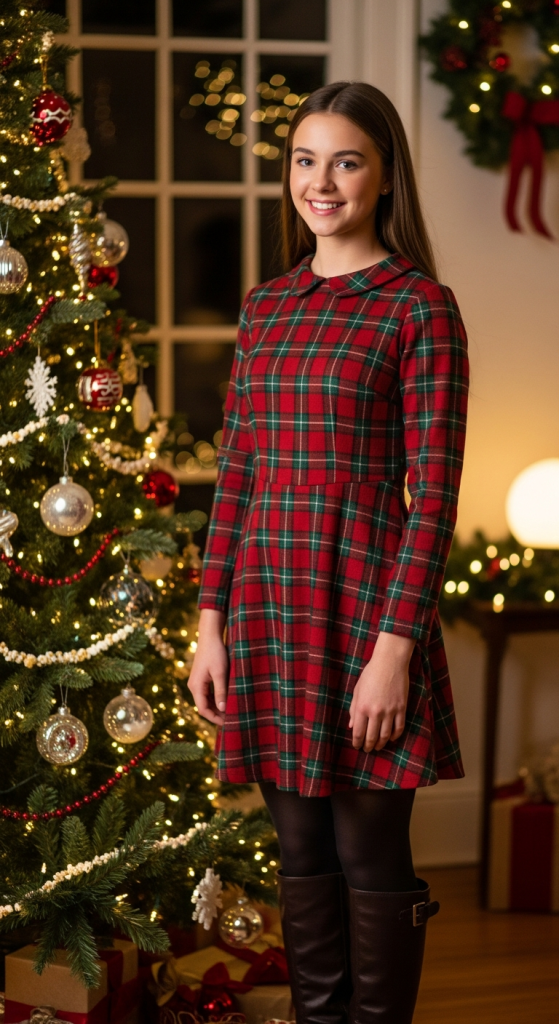 Holiday Plaid Dress