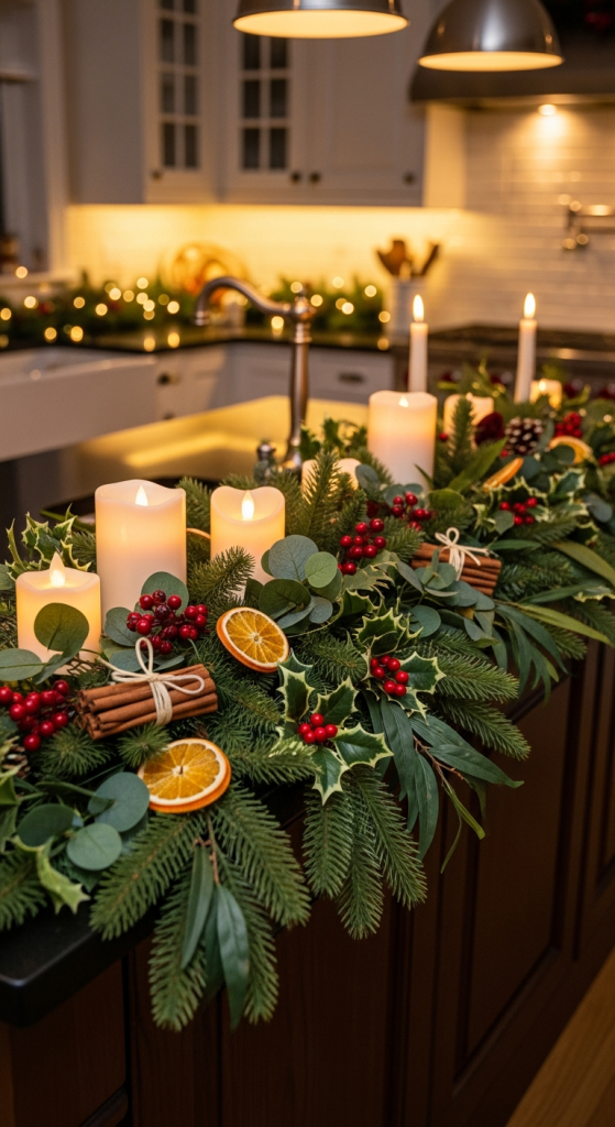 Kitchen Island Candle Garland