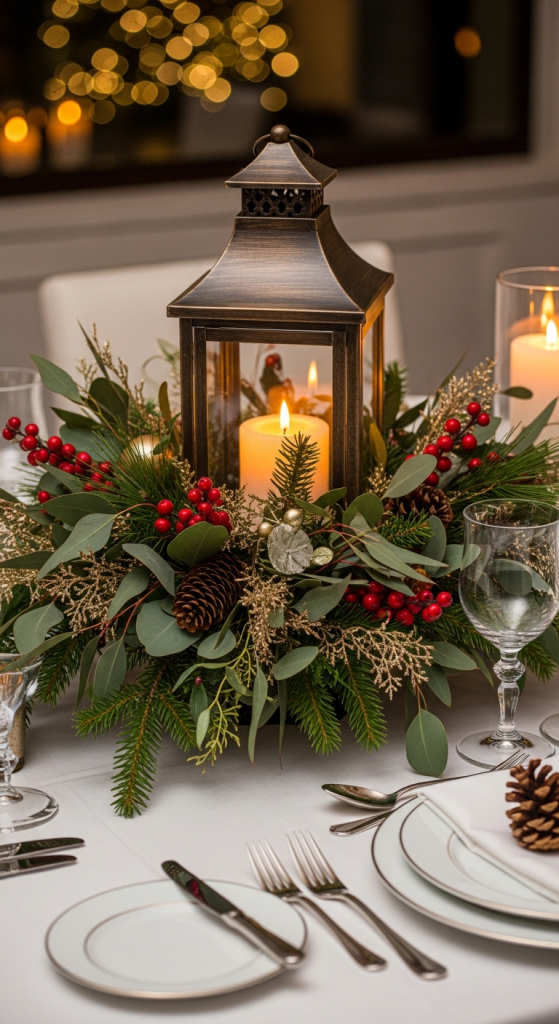 Lantern Centerpiece for Dining Table