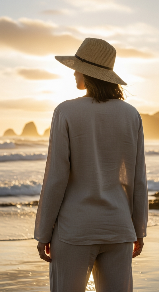 Long-Sleeve Linen Sets For Breezy Evenings