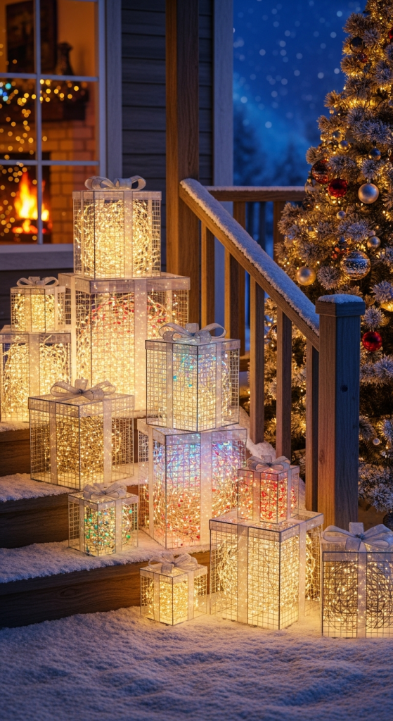 Make Glowing Gift Boxes with Lights Inside