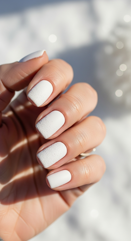 Marshmallow White Fluffy Nails