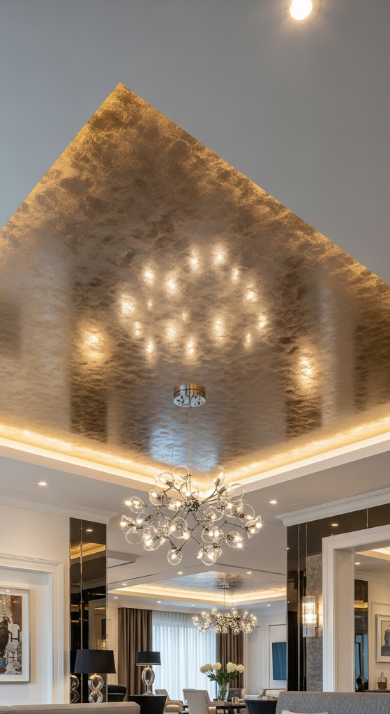 Metallic Textured Ceiling Finishes