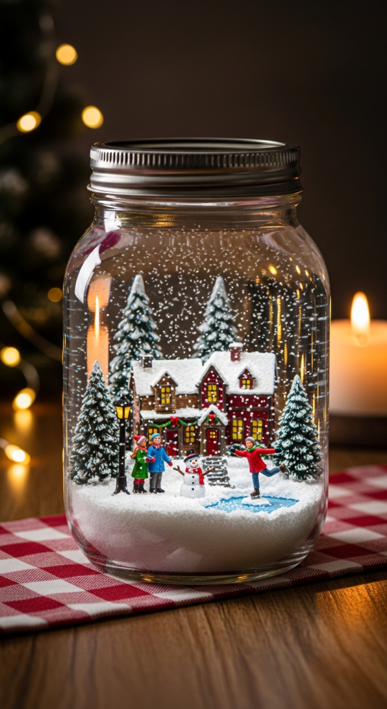 Mini Village Snow Globe