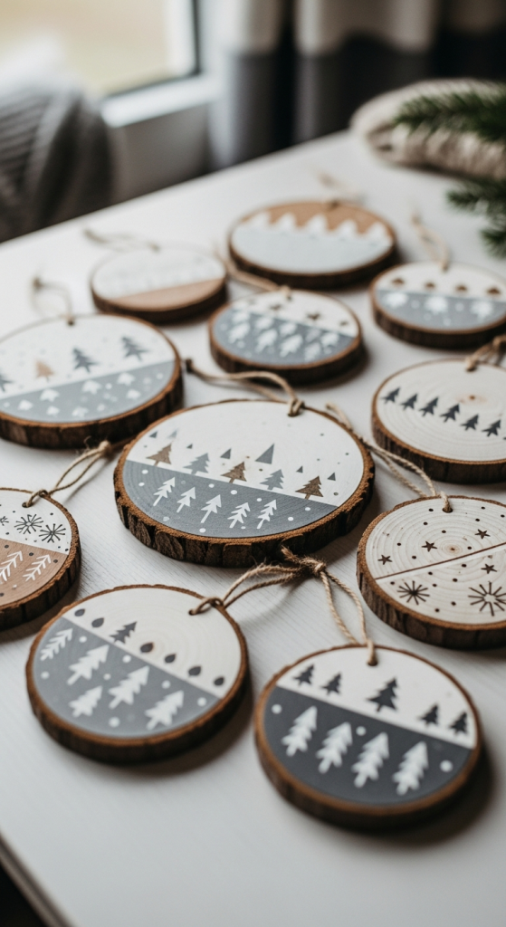 Minimalist Wooden Ornaments
