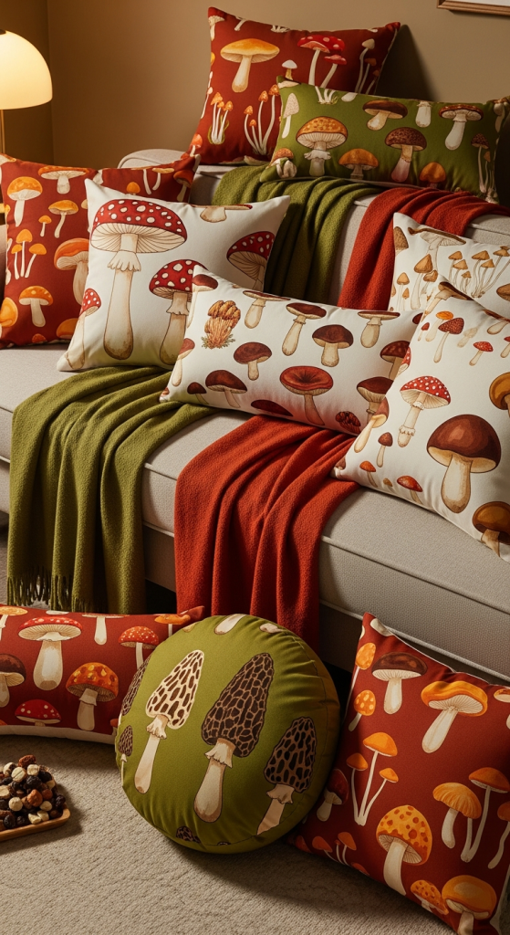 Mushroom Patterned Textiles