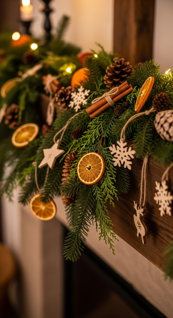 Natural Greenery Mantel