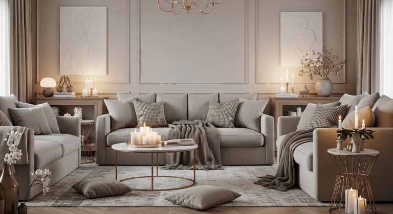 Neutral New Year Decor Ideas