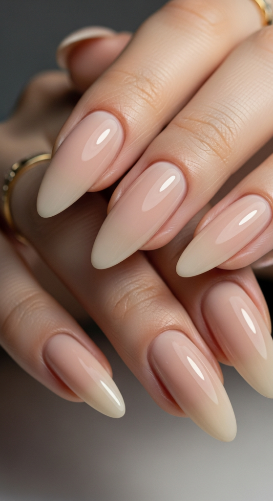 Nude Almond Nails