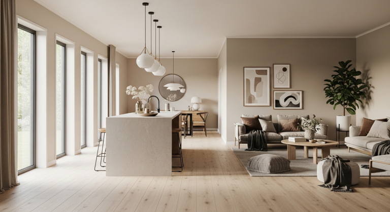 Open Space Living Room and Kitchen Ideas