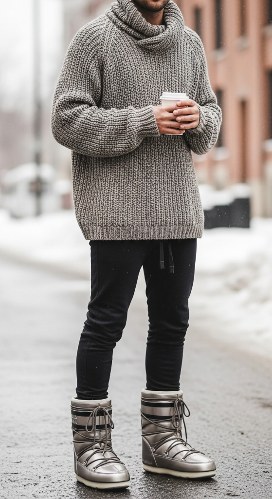 Oversized Knit Sweater And Leggings