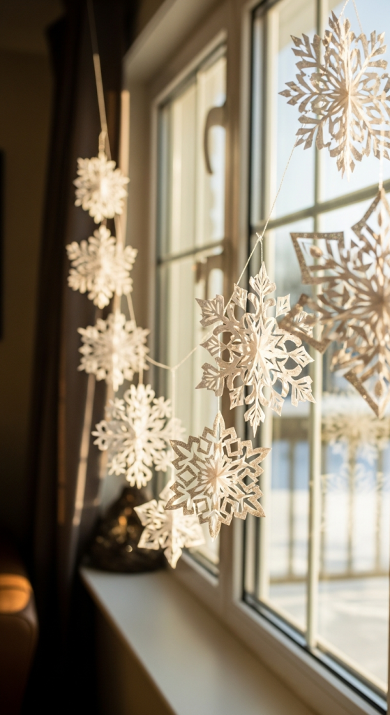 Paper Snowflakes and Garland