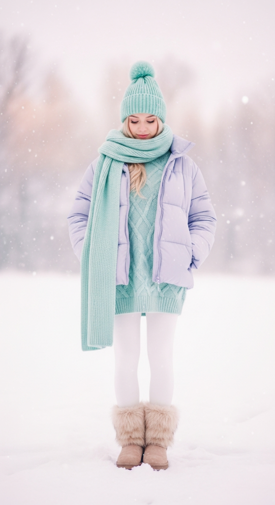 Pastel Snow Aesthetic Look