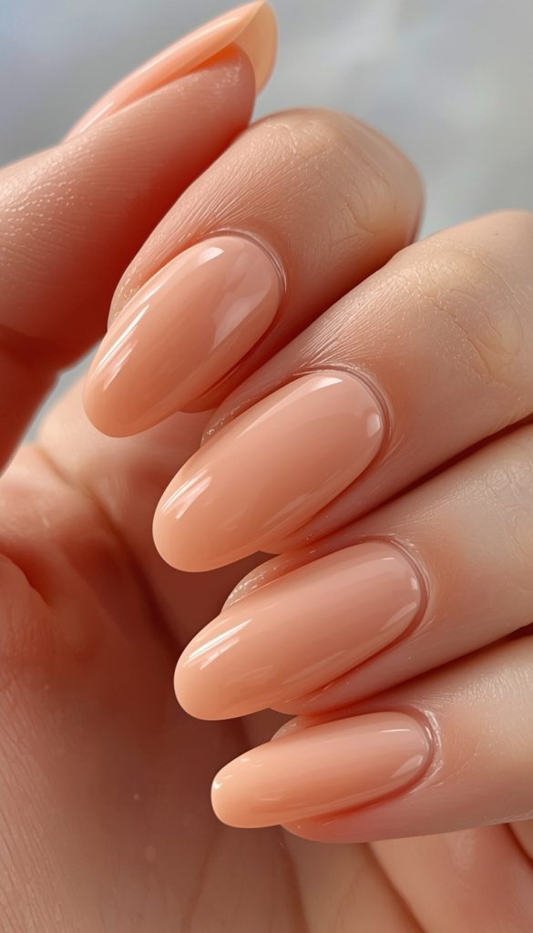 Peach Almond Nails