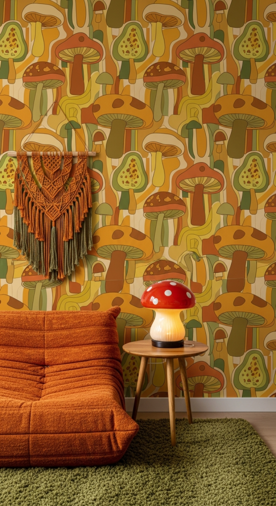 Retro Mushroom Wallpaper