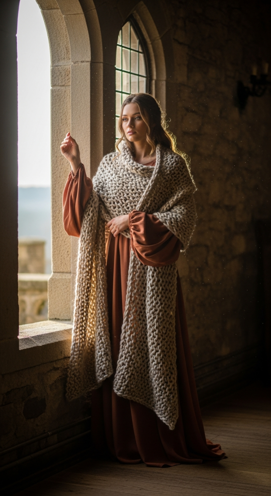 Romantic Knitwear And Shawls