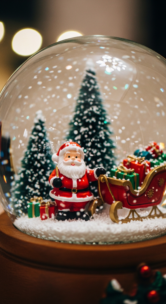 Santa and Sleigh Snow Globe