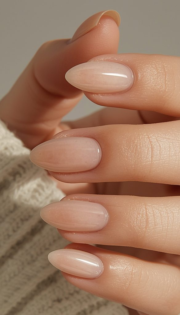 Sheer Almond Nails