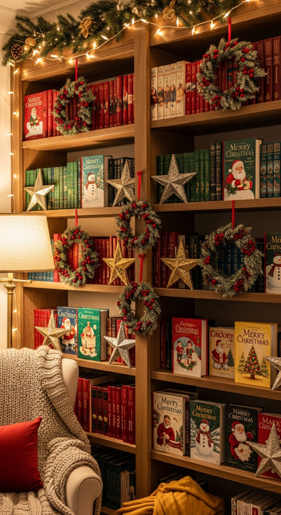 Shelf Full of Christmas Books